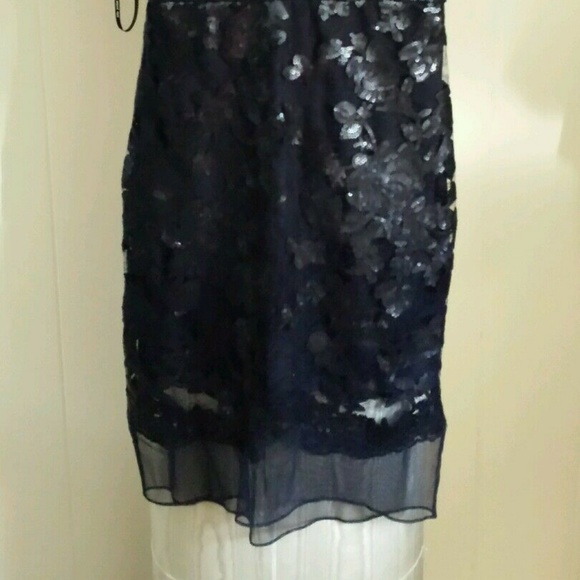 NWT WOMEN JULIA Jordan Navy Floral Lace dress - Picture 5 of 7